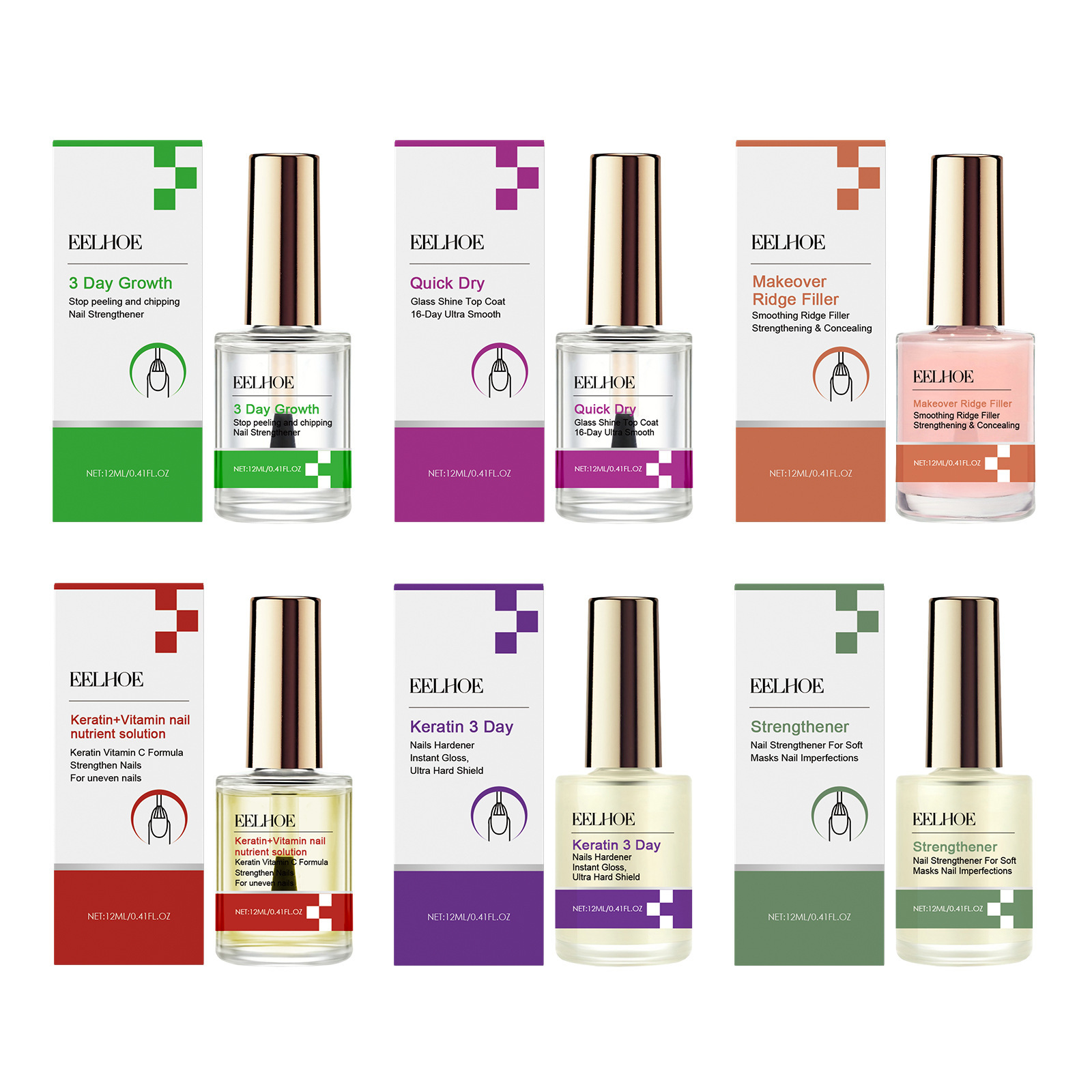 EELHOE 3 Days Keratin Nail Rep - Keratin Treatment Set 评论和价格