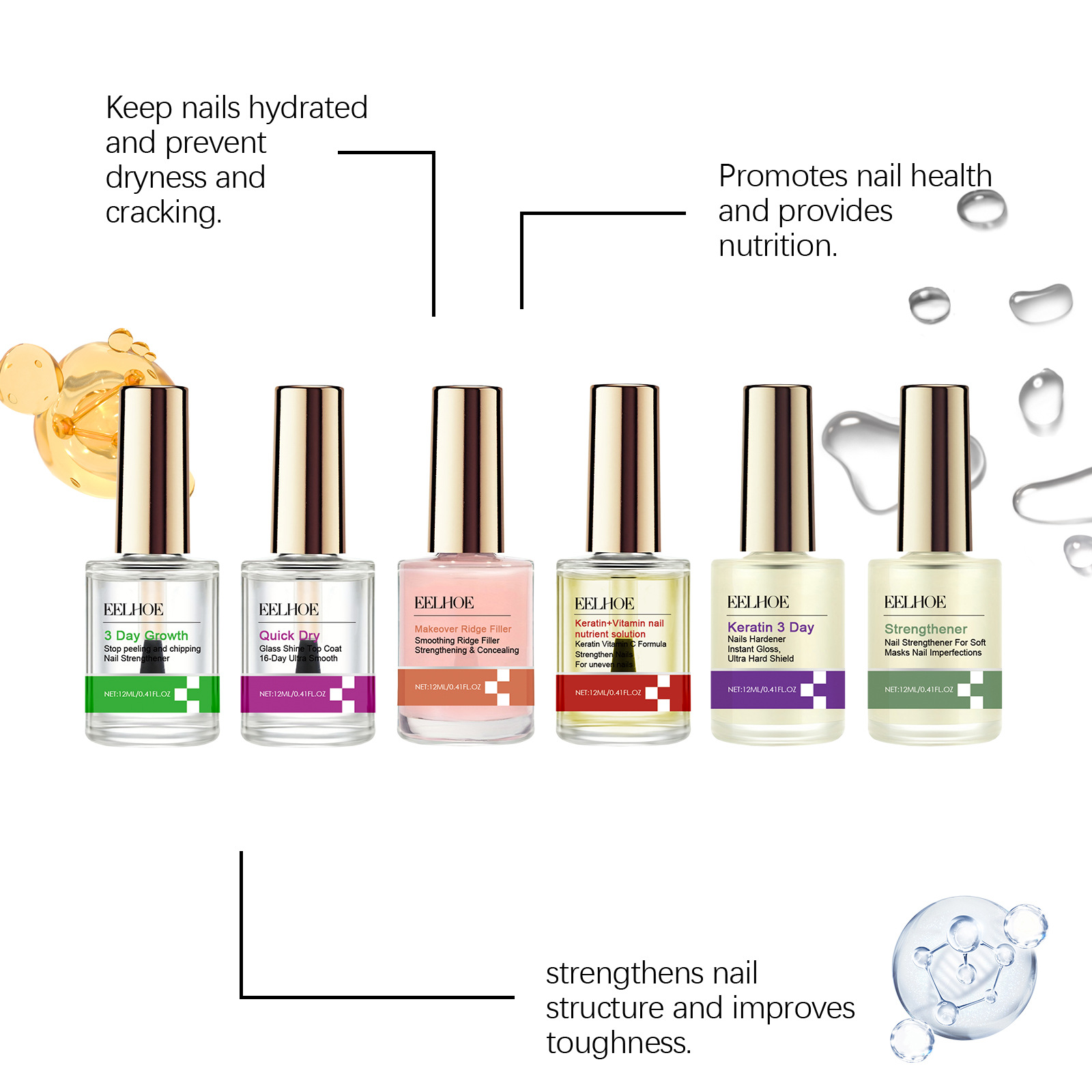 EELHOE 3 Days Keratin Nail Rep - Keratin Treatment Set 评论和价格