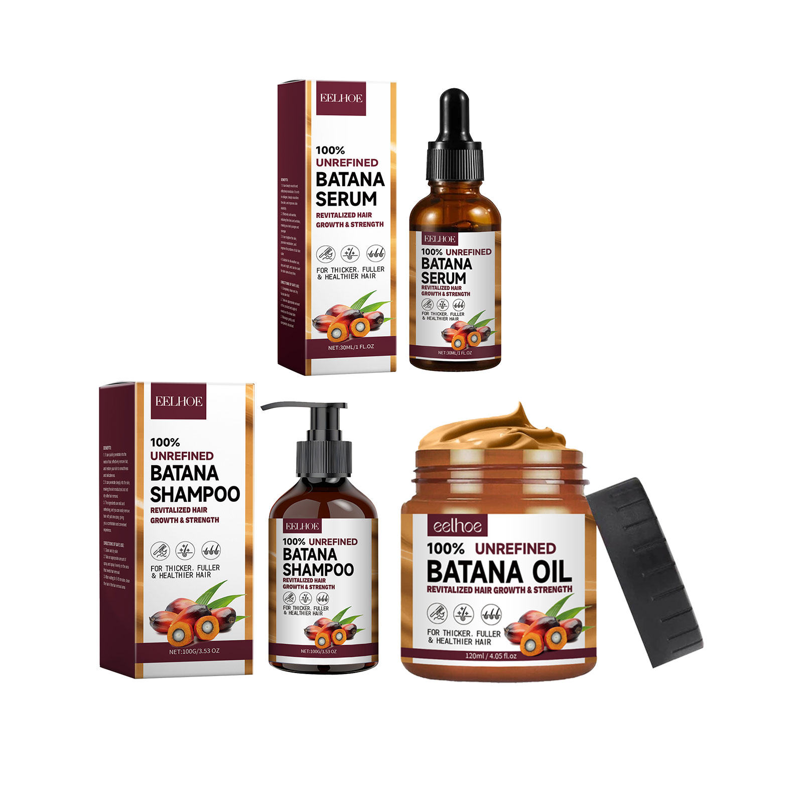 EELHOE Natural Batana Oil Deep - Keratin Treatment Set 评论和价格