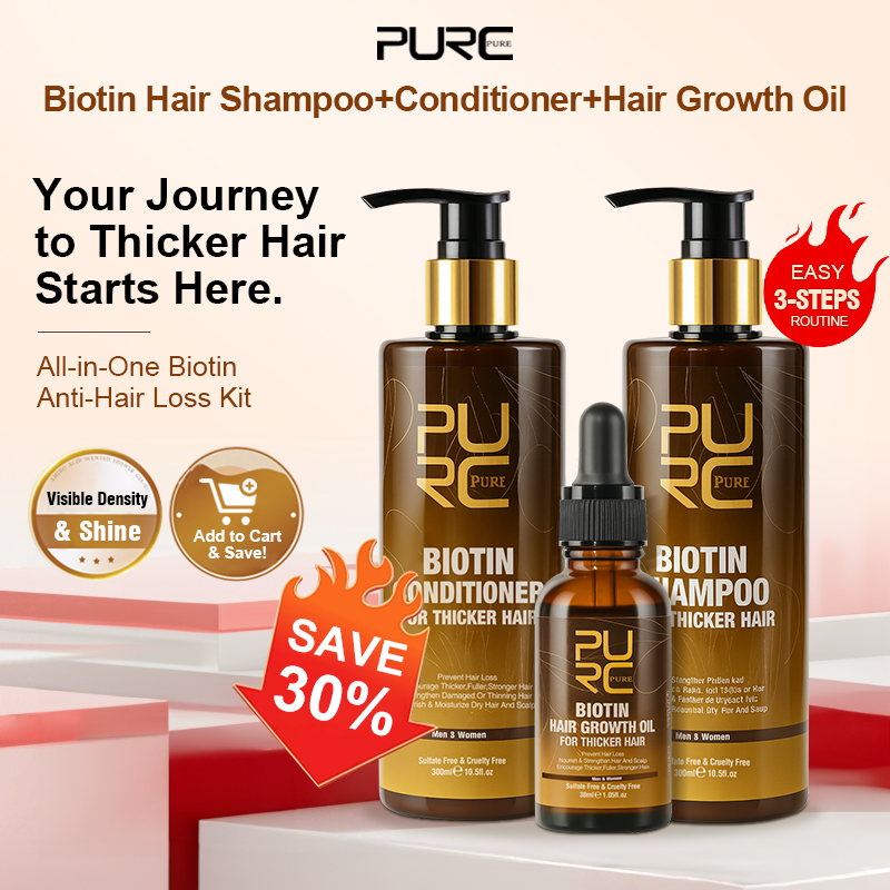 PURC Biotin Hair Growth Oil Sh - Keratin Treatment Set 评论和价格